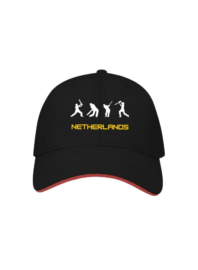 PRINTSHOP4ME Netherlands Cricket Sports Cap For Men | Adjustable Metal Buckle Design | Lightweight Baseball Style Headwear For Outdoor And Everyday Wear - Image 1